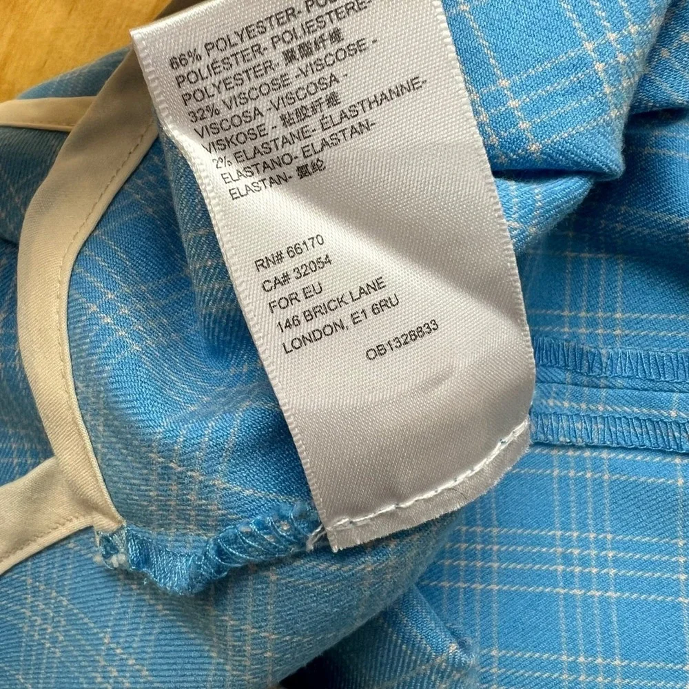 Urban Outfitters Blue‎ Plaid Mini Skirt Size Small Preppy Athleisure Pockets